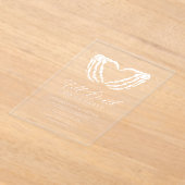 Tot de dood Chic Modern Gotisch Bruiloft Acryl Uitnodigingen (Laagn)