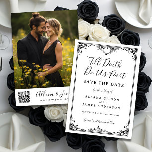 Tot de dood Doe ons deel Trouwfoto Save the Date