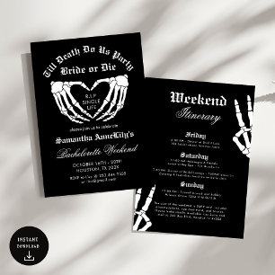 Tot de dood doen ons Party Bachelorette Party Kaart
