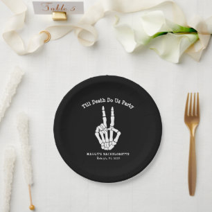 Tot de dood doen ons Party Bachelorette Party Papieren Bordje