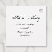 Tot de dood doen we deel Red Rose Bedankjes Labels (Achterkant)