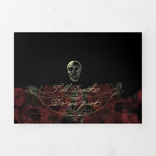 Tot de dood drivoudig donkerbruine weddenschap drieluik programma (Cover)