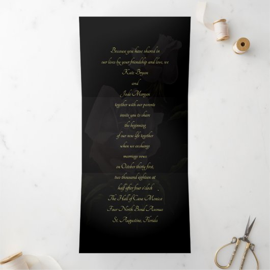 Tot de dood drivoudig donkerbruine weddenschap drieluik programma (Binnen)