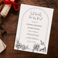 Tot de Dood Gothic hand-getekende bloemen
