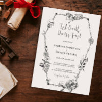 Tot de dood Gothic Hand getrokken Flowers Skull Co