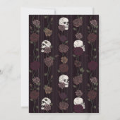 Tot de Dood Gothische Bourgondische Rozen Lichtgri Kaart (Achterkant)