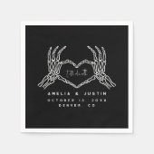 Tot de dood Halloween bruiloft cocktail servetten (Voorkant)