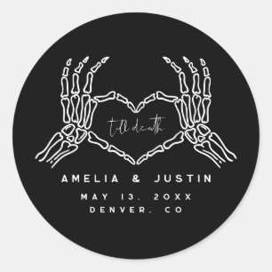 Tot de dood Halloween bruiloft gunst Stickers