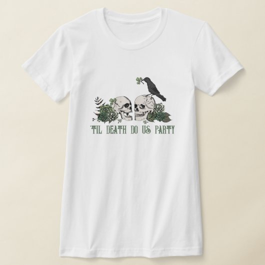 Tot de Dood Ierse Bloemenschedel Bachelorette Fees T-shirt (Laagn)