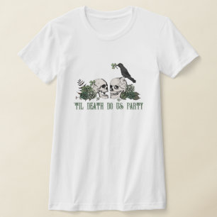 Tot de Dood Ierse Bloemrijke Schedel Meisjesuitgaa T-shirt