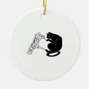 Tot de dood katten doen ons deel klassiek keramisch ornament
