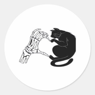 Tot de Dood Katten Ons Scheiden Klassiek Ronde Sticker