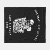 Tot de dood maken we deel uit Halloween huwelijksc Fleece Deken (Voorkant (Horizontaal))