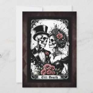 Tot de dood maken we deel uit Tarot bruiloft Kaart
