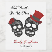 Tot de dood ons deel doen | Weddenschap Wijn Etiket (Enkel label)