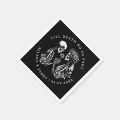 Tot de dood ons deel gotische bruiloft servet (Hoek)