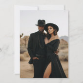 Tot de dood ons deel Gotische Monogram bruiloft Kaart (Achterkant)