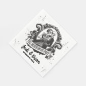 Tot de dood ons deel Halloween bruiloft Servet (Hoek)