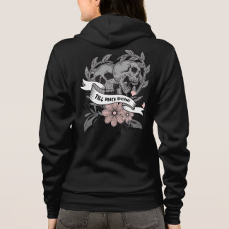 Tot de dood ons deel I grijze roze schedelbloemen Hoodie