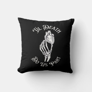 Tot de dood ons deel skelet hand houden anatomie kussen
