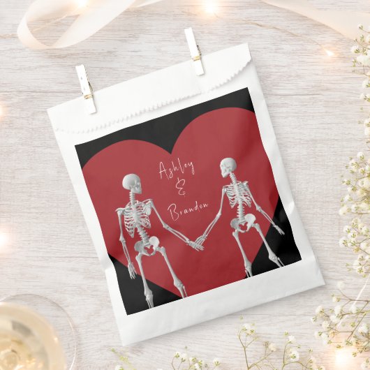 Tot de dood ons Deel Skeleton Black Bedankzakje (Geknipt)