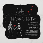 Tot de dood ons Deel Skeleton Black Verloving Kaart (Voorkant / Achterkant)