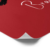 Tot de dood ons Deel Skeleton Red Welkom Poster (Hoek)