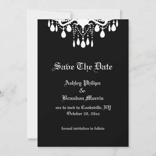 Tot de dood ons Deel sparen de Datum Save The Date (Voorkant)