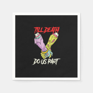 Tot de dood ons deel van Zombie Hands Death Pastel Servet