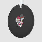 Tot de dood ons schedeldeel doet ornament (voorkant)