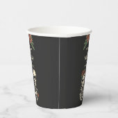 Tot de dood ons scheiden rozen skelet bruiloft papieren bekers (Rechts)