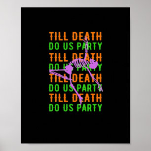 Tot de Dood Ons Scheiding Feestelijke Halloween Ve Poster