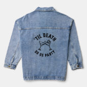 Tot de Dood Ons Scheidt Bachelorette Denim Jacket (Achterkant)