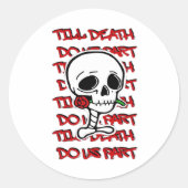 Tot de dood ons scheidt Classic – Basic Halloween- Ronde Sticker (Voorkant)