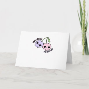 Tot de dood ons scheidt - Cute Goth Schedel Design Kaart