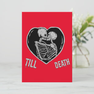 Tot de dood ons scheidt Emo Goth Valentijnsdag Feestdagenkaart