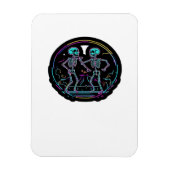 Tot de dood ons scheidt feest skelet dansfeest kla magneet (Verticaal)