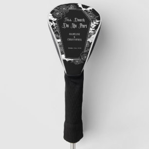Tot de Dood Ons Scheidt Gotische Bloem Zwarte Brui Golfheadcover