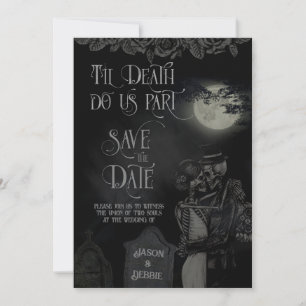 Tot de Dood Ons Scheidt Gotische Bruiloft Save The Date