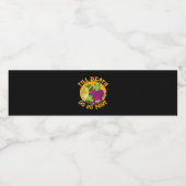 Tot de dood ons scheidt! Grappig Halloween ontwerp Waterfles Etiket (Enkel label)