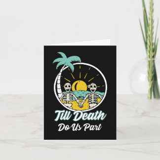 Tot de Dood Ons Scheidt Grappig Skelet Koppel  Kaart