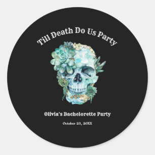 Tot de Dood Ons Scheidt Halloween Bachelorette-fee Ronde Sticker