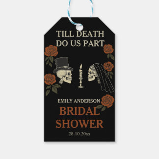 Tot de Dood Ons Scheidt Halloween Bruiloftsborrel Cadeaulabel