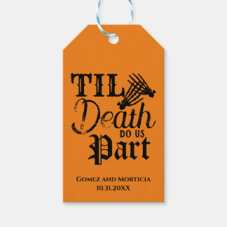 Tot de dood ons scheidt Halloween huwelijksjubileu Cadeaulabel