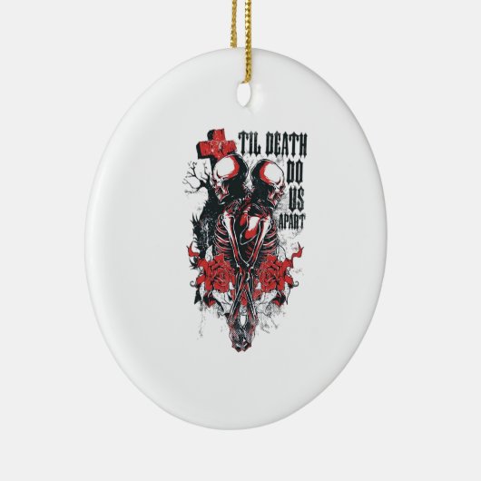 Tot de dood ons scheidt keramisch ornament (Rechts)