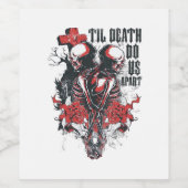 Tot de dood ons scheidt Klassiek Wijn Etiket (Enkel label)