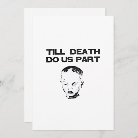 Tot de dood ons scheidt Klassieke luiaard Feestdagenkaart (Voorkant / Achterkant)