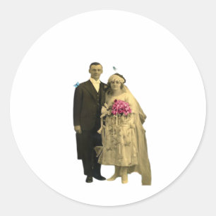 Tot de dood ons scheidt klassieke meme ronde sticker