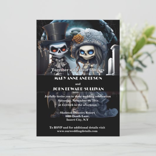 Tot de dood ons scheidt lijk bruid bruidegom kaart (Staand voorkant)