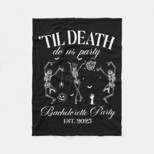 Tot de Dood Ons Scheidt Retro Halloween Bruidsmeis Fleece Deken